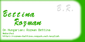 bettina rozman business card